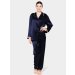 22 Momme Elegant Lapel Collar Silk Pajamas Set for Women