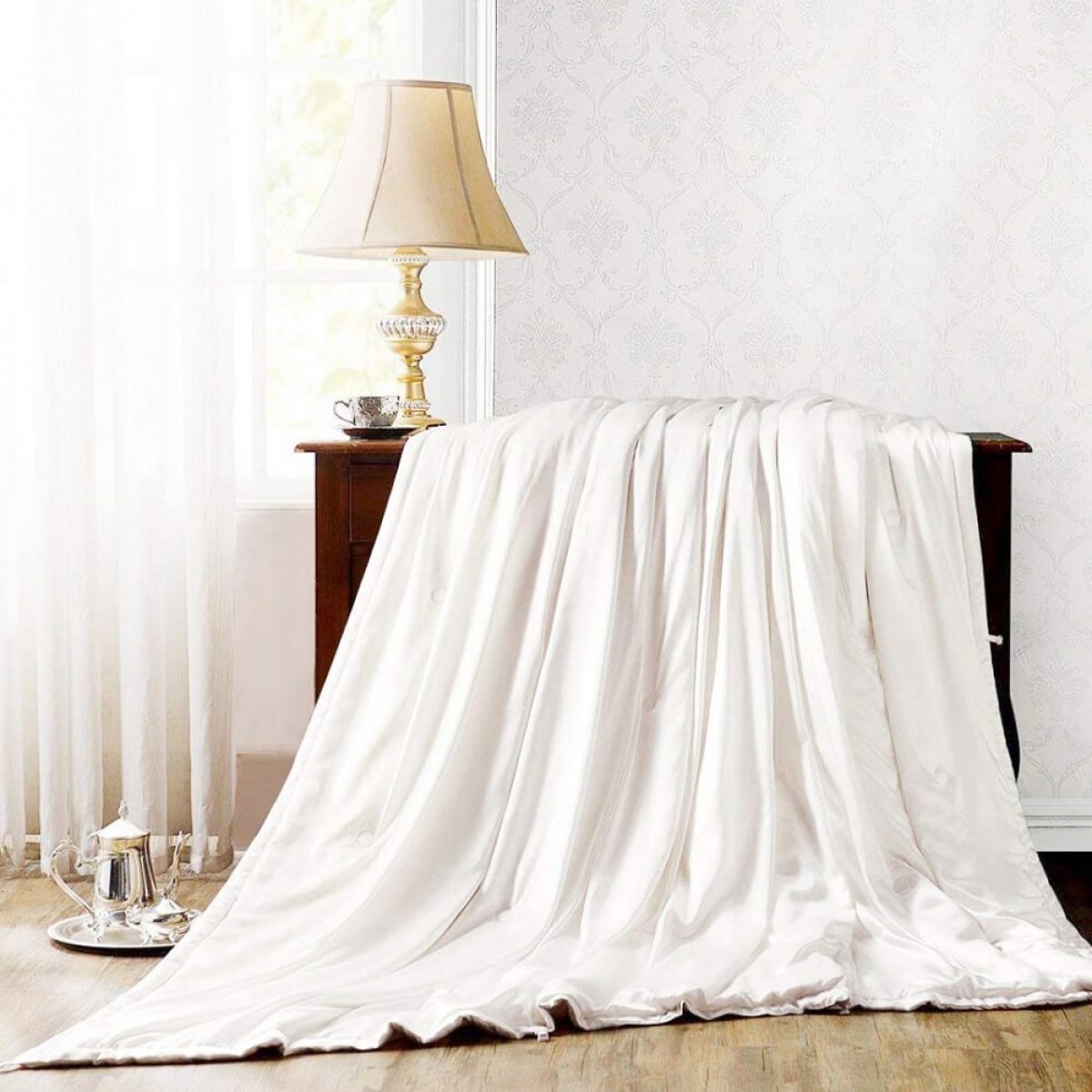 Summer Silk Comforter With Cotton Shell