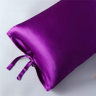 Violet 22 Momme Bow Silk Pillowcase