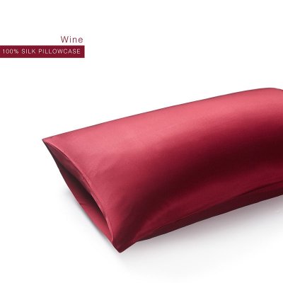 Wine 22 Momme Invisible Envelope Silk Pillowcase