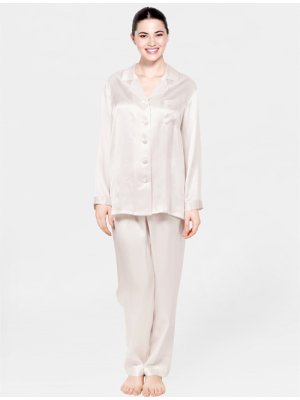 22 Momme Long Mulberry Silk Pajamas for Women