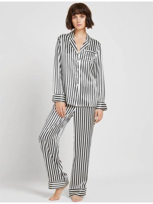 22 Momme Women Soft Pajamas With Stripe