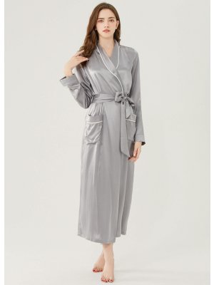 Premium Long Silk Robes Kimono Nightgown 