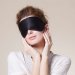Máscara de ojos hecha de seda para dormir con banda elástica ancha