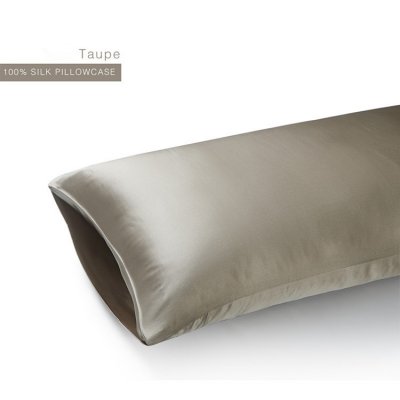 Taupe 22 Momme Invisible Envelope Silk Pillowcase