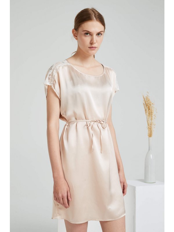 Tiljvks Nightgowns for Women Satin Silk Short Sleep Slip Dress