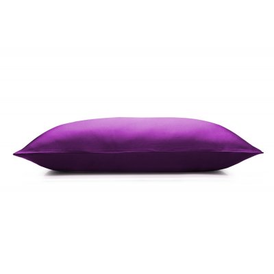 Violet Zipper Silk Pillowcase With Hidden Closure