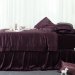 25 Momme 6PCs Mulberry Silk Bed Sheets Set Seamless Deep Pocket(Deep Purple,Full)